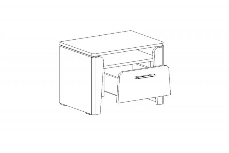 Тумба с ящиком "Мальта" спальня Дуб винтерберг